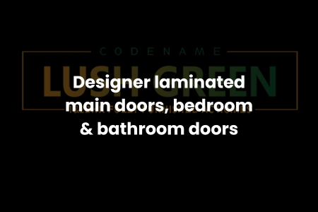 Designer laminated main doors, bedroom & bathroom doors. (25)